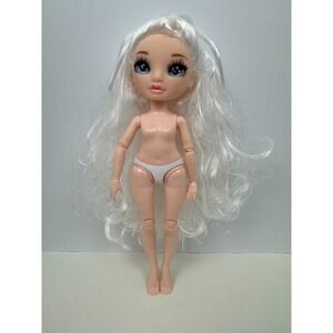 Rainbow High COLOR & CREATE White Curly Hair Articulated Fashion Doll Nude